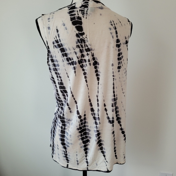 Cynthia Rowley black tie dye sleeveless pull over - Picture 3 of 5